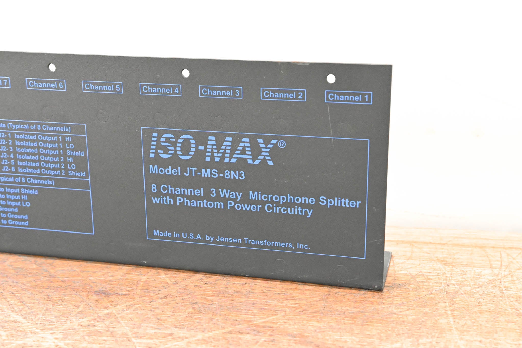 Jensen JT-MS-8N3 8-CH 3-Way Mic Splitter with Phantom Power Circuitry