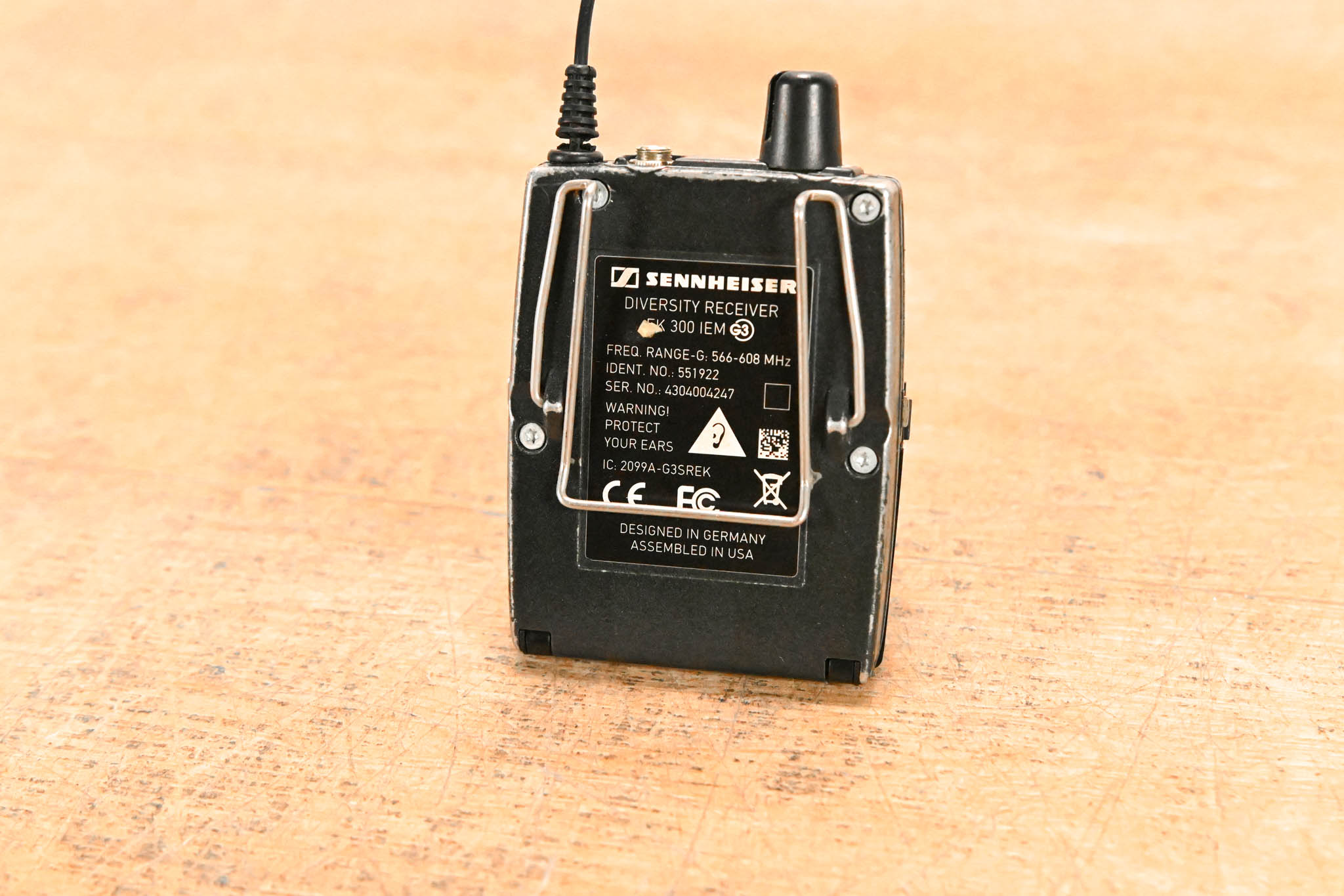 Sennheiser EK 300 IEM G3 Wireless Bodypack Receiver G Range: 566-608 MHz
