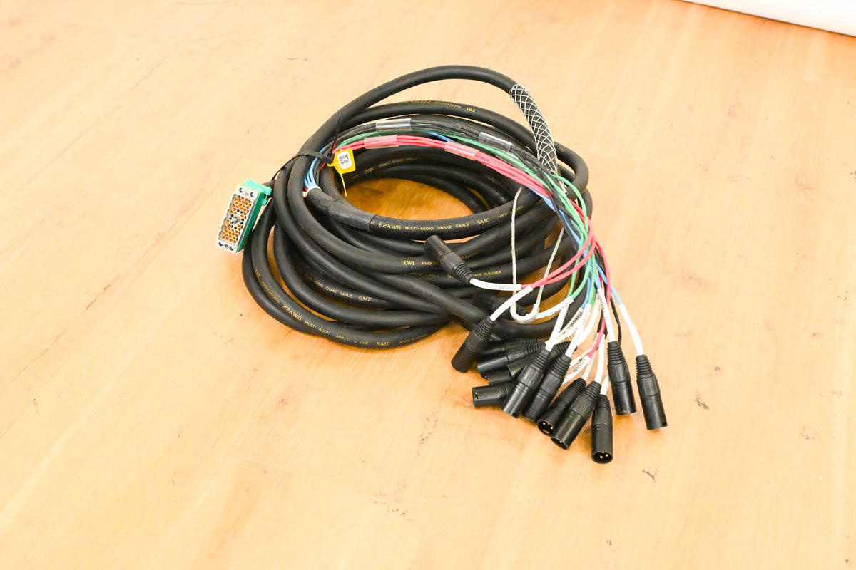 EWI 16-Channel EDAC to 16 XLRM Audio Snake Cable - 50'
