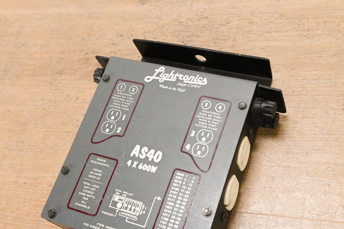Lightronics AS-40 4-Channel Portable Dimmer, 600W per Channel
