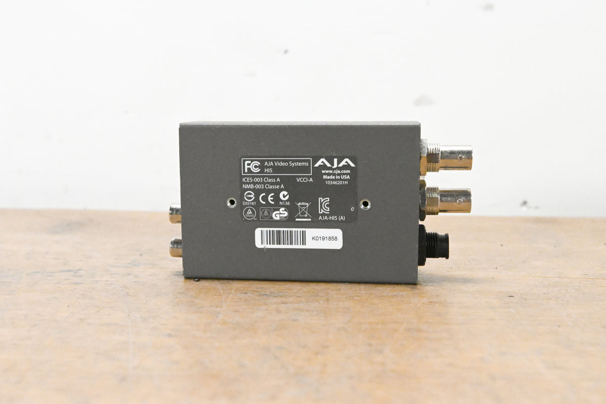 AJA HI5 HD/SD-SDI to HDMI Video and Audio Converter (NO POWER SUPPLY)