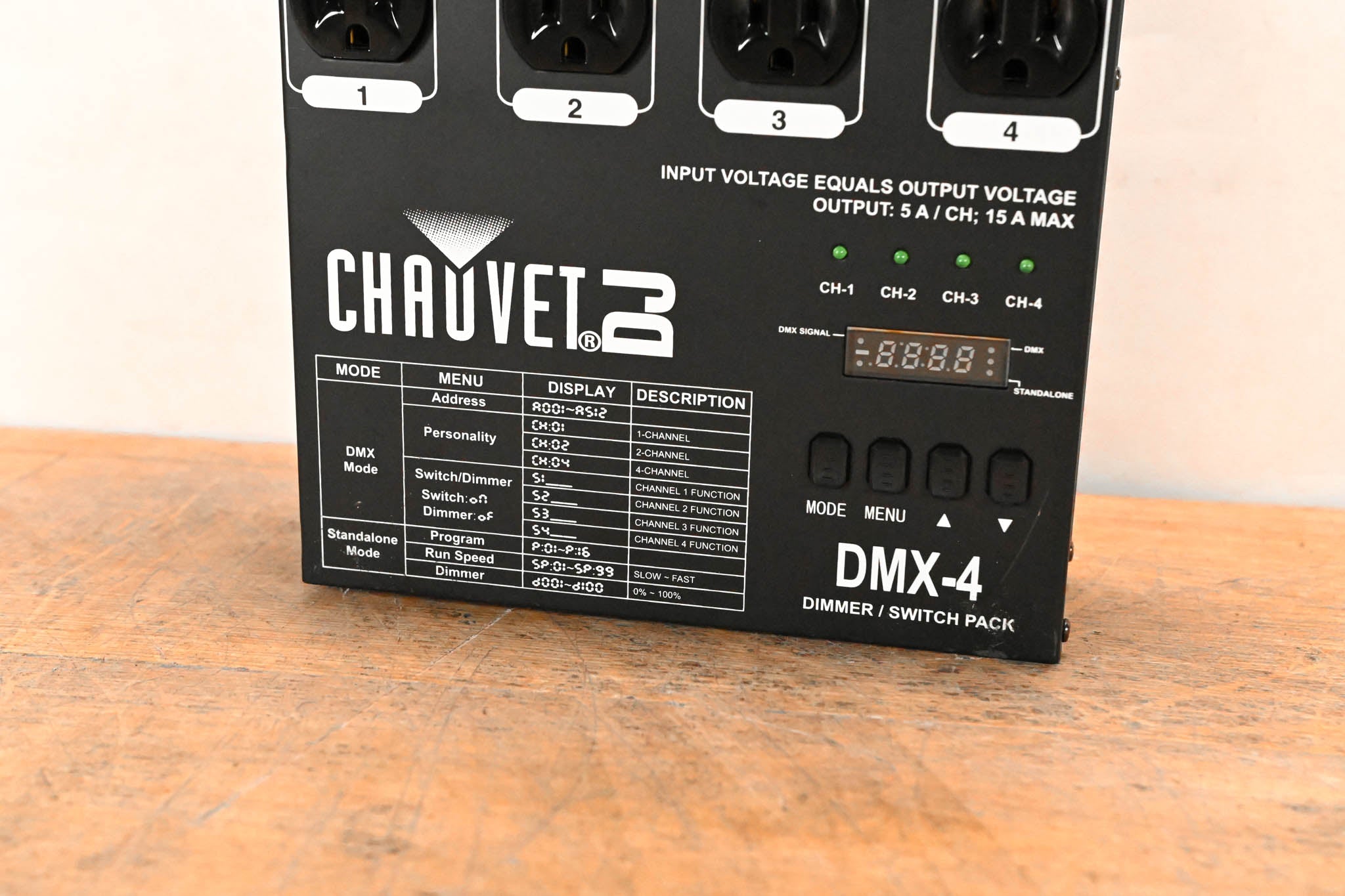 Chauvet DMX-4 4-Channel DMX Dimmer/Relay Pack