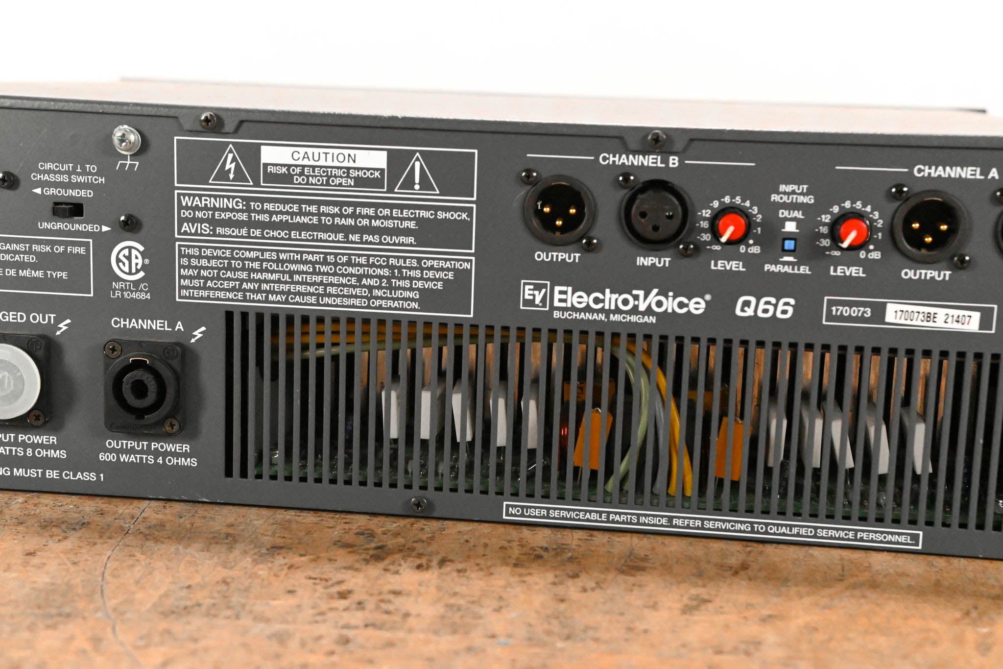 【ジャンク】electro voice エレクトロボイスQ66-Ⅱ パワーアンプ Electro-Voice (EV) Q66 2-Channel Power Amplifier CG01QS9
