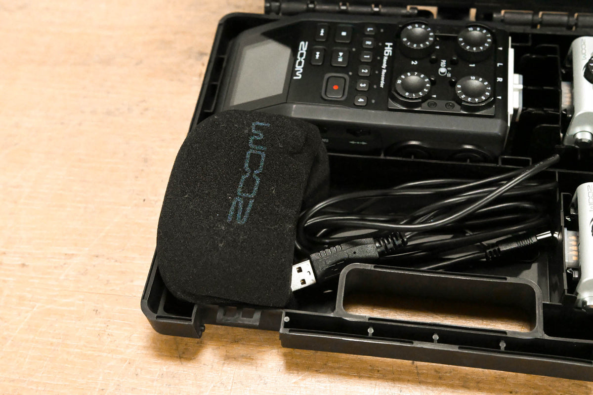 Zoom H6 6-CH Portable Handy Recorder w/ X/Y & Mid-Side Mic Attachments