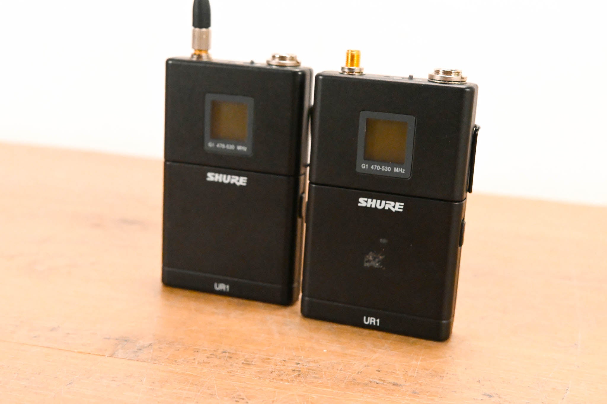 Shure UR4D Dual Wireless Receiver with two UR1 Bodypacks - G1