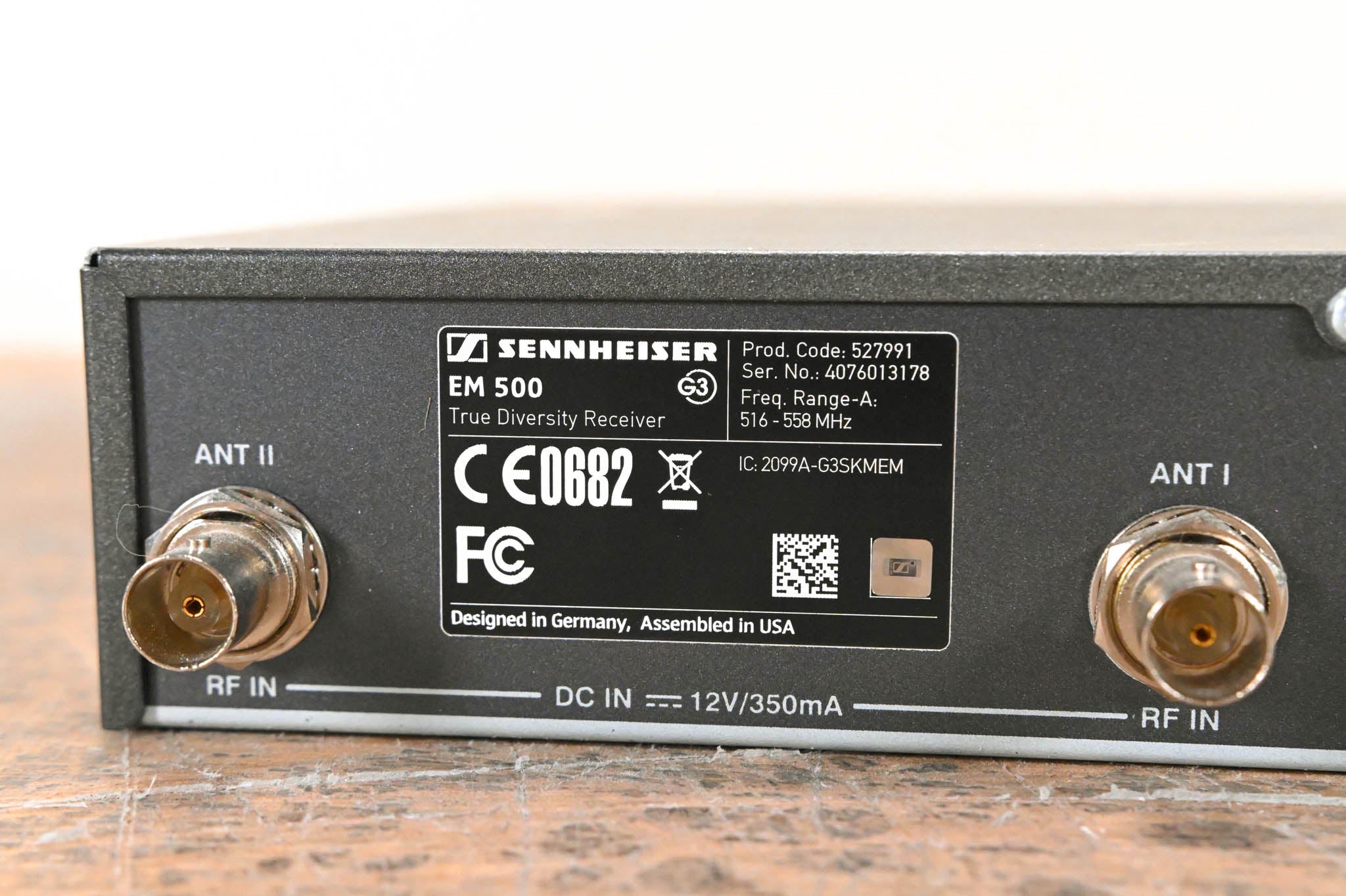 Sennheiser EM 500 G3 Wireless Receiver - 516-558 MHz (NO POWER SUPPLY)