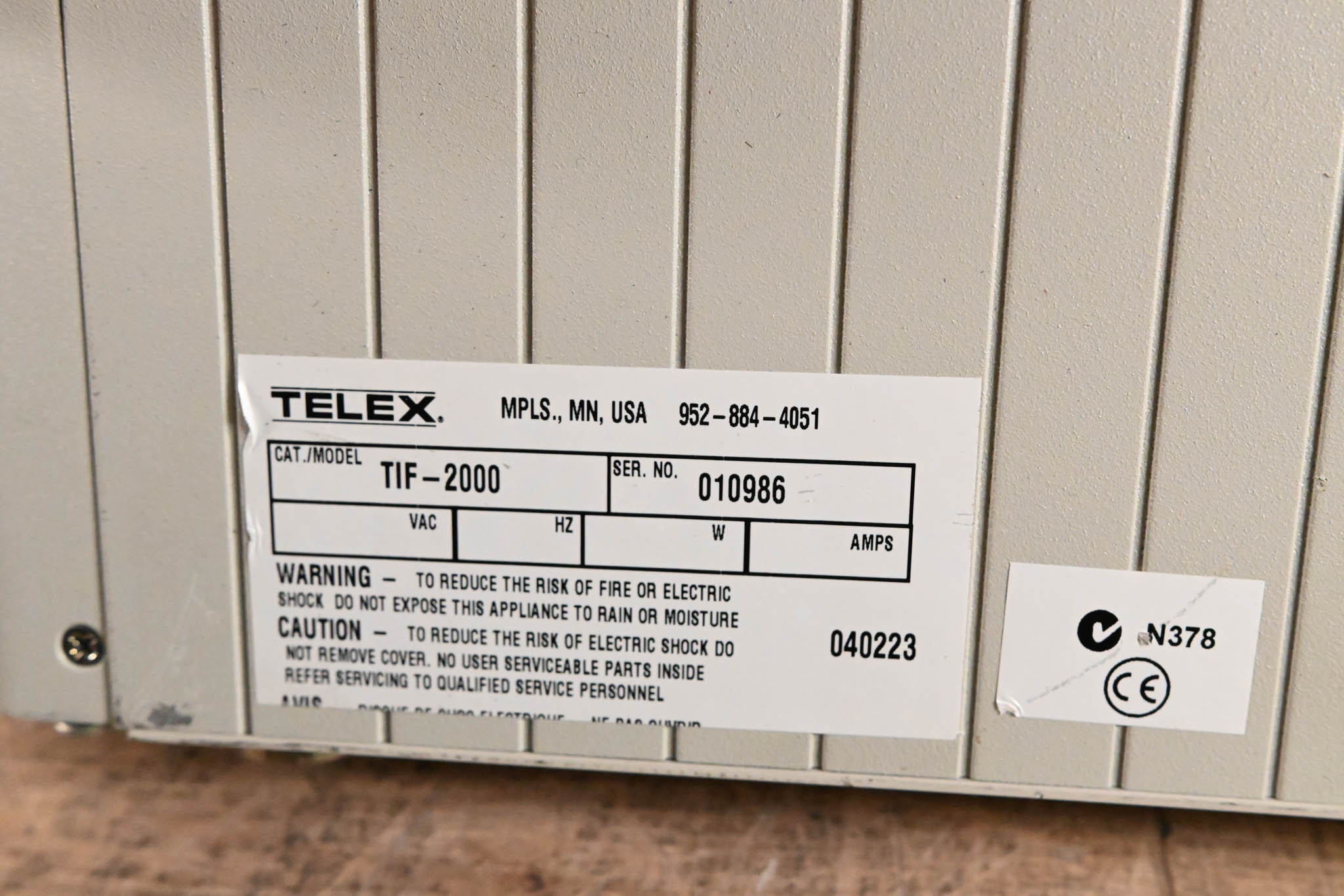 RTS TIF-2000 Single-Line Digital Telephone Interface (NO POWER SUPPLY)