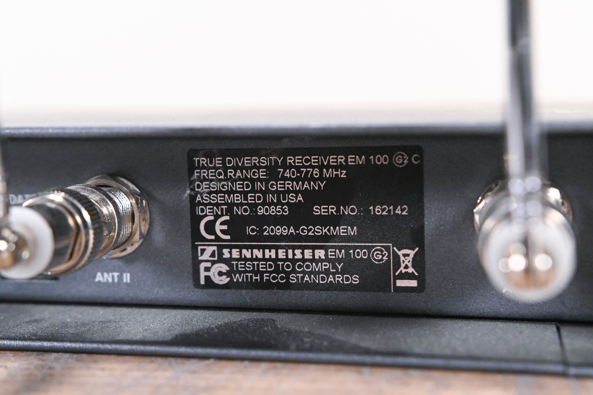 Sennheiser EM 100 G2 Wireless Receiver 740-776 MHz (NO POWER SUPPLY)