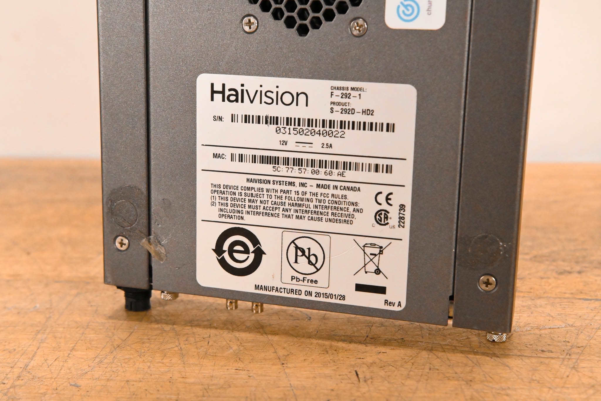 HaiVision S-292D-HD2 Makito X Dual Decoder Appliance (NO POWER SUPPLY)