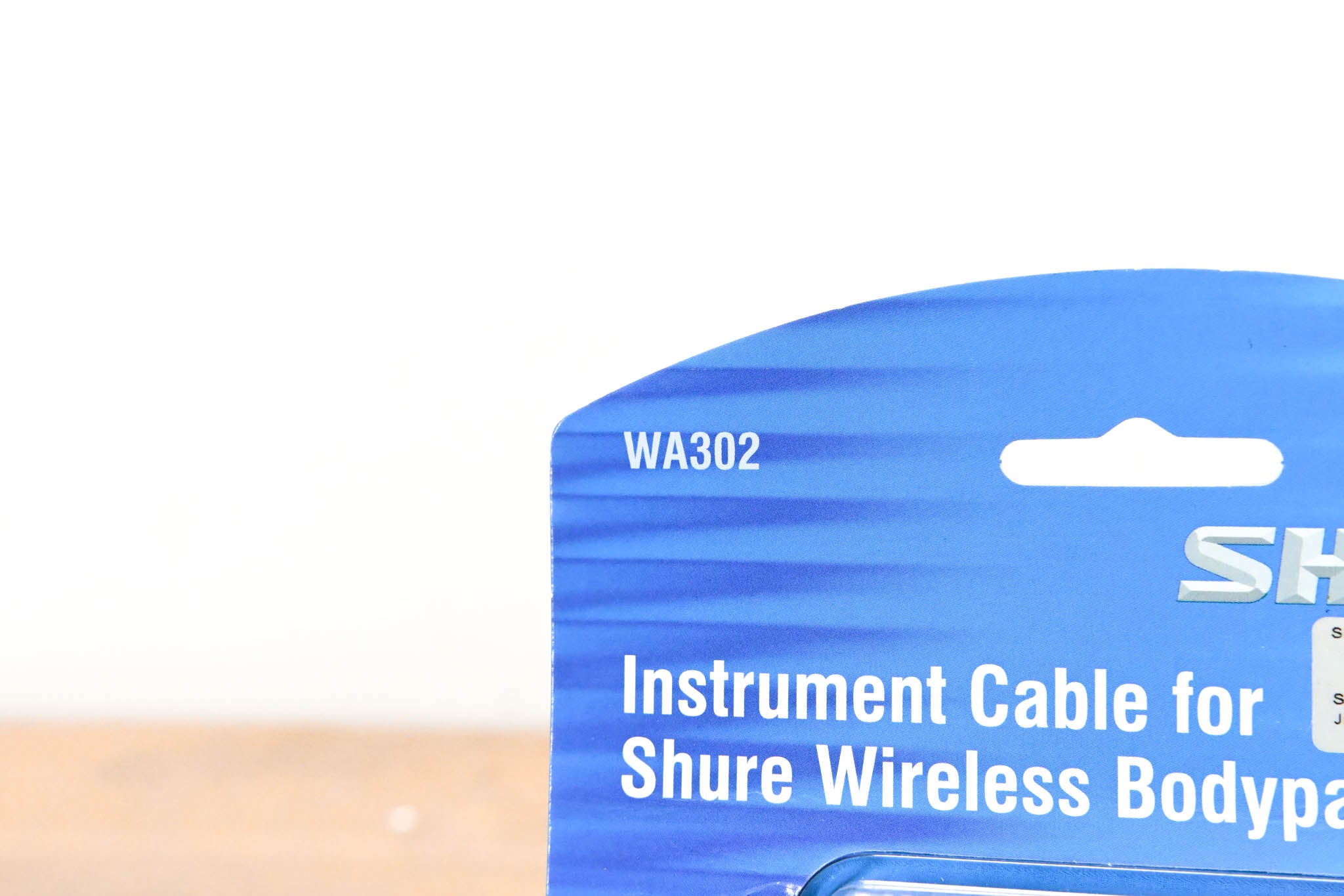 Shure WA302 TA4F to 1/4" Instrument Cable for Wireless Bodypacks - 2.5'