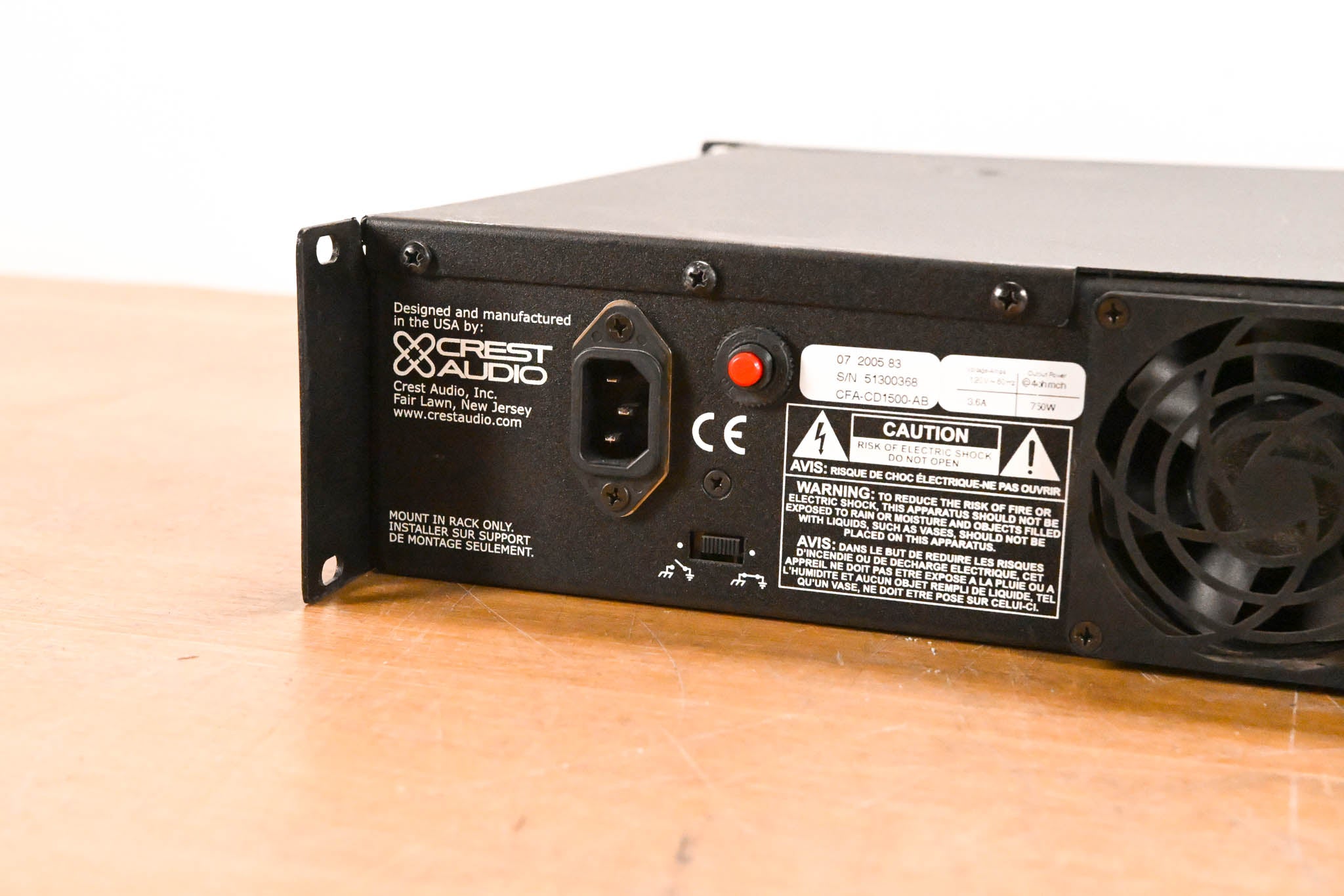 Crest Audio CD-1500 2-Channel Power Amplifier