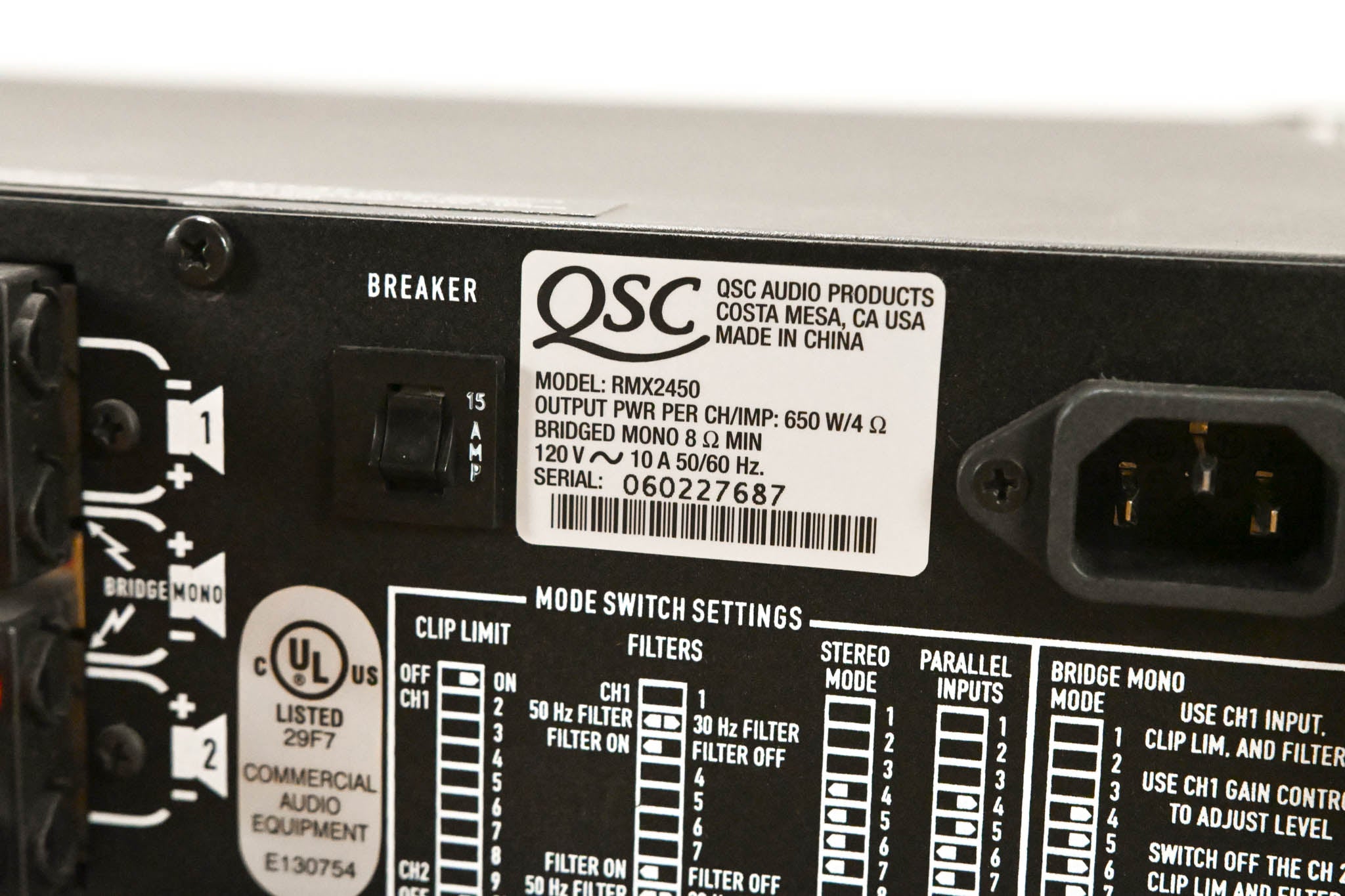 QSC RMX2450 2-Channel Power Amplifier