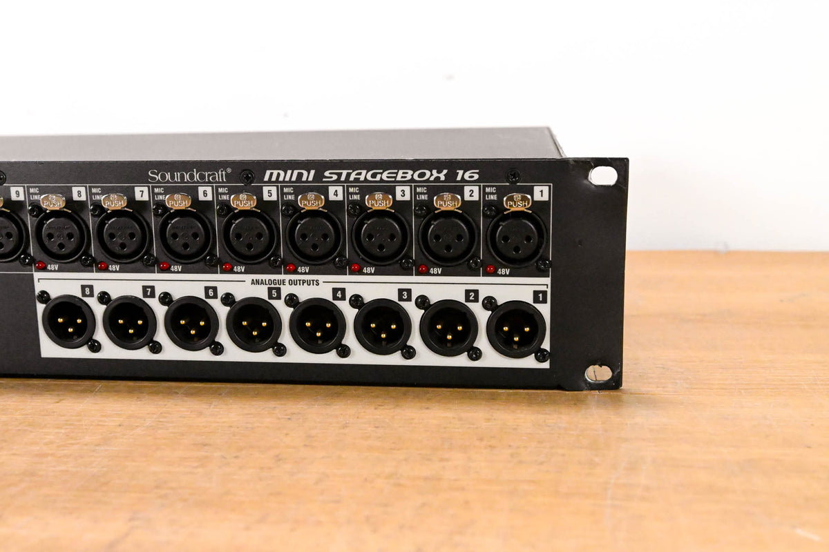 Soundcraft Mini Stagebox 16R Cat 5 16-CH Digital Stage Box w/ MADI Card