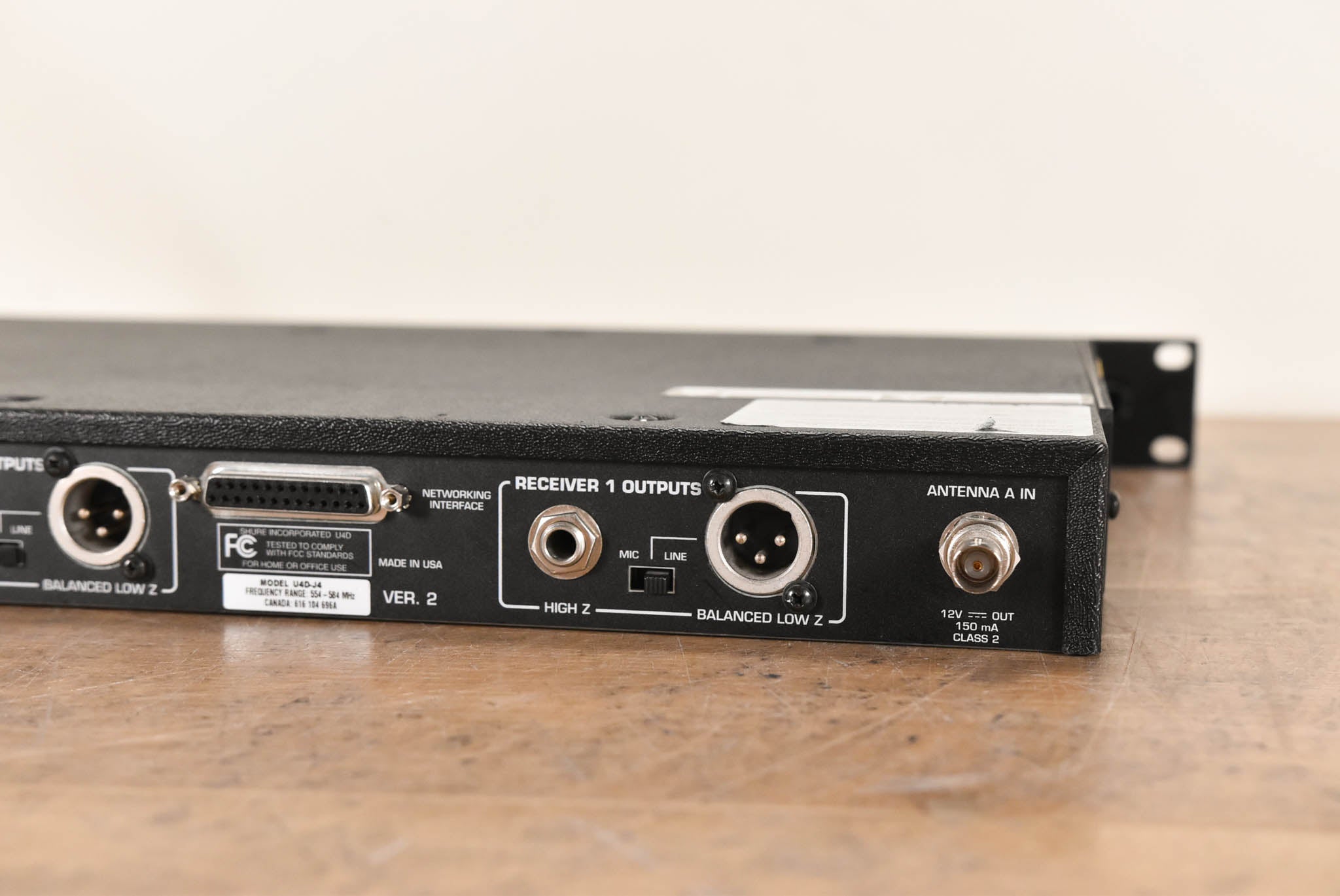 Shure U4D-J4 Dual Wireless Receiver 554-584 MHz CG00WX6