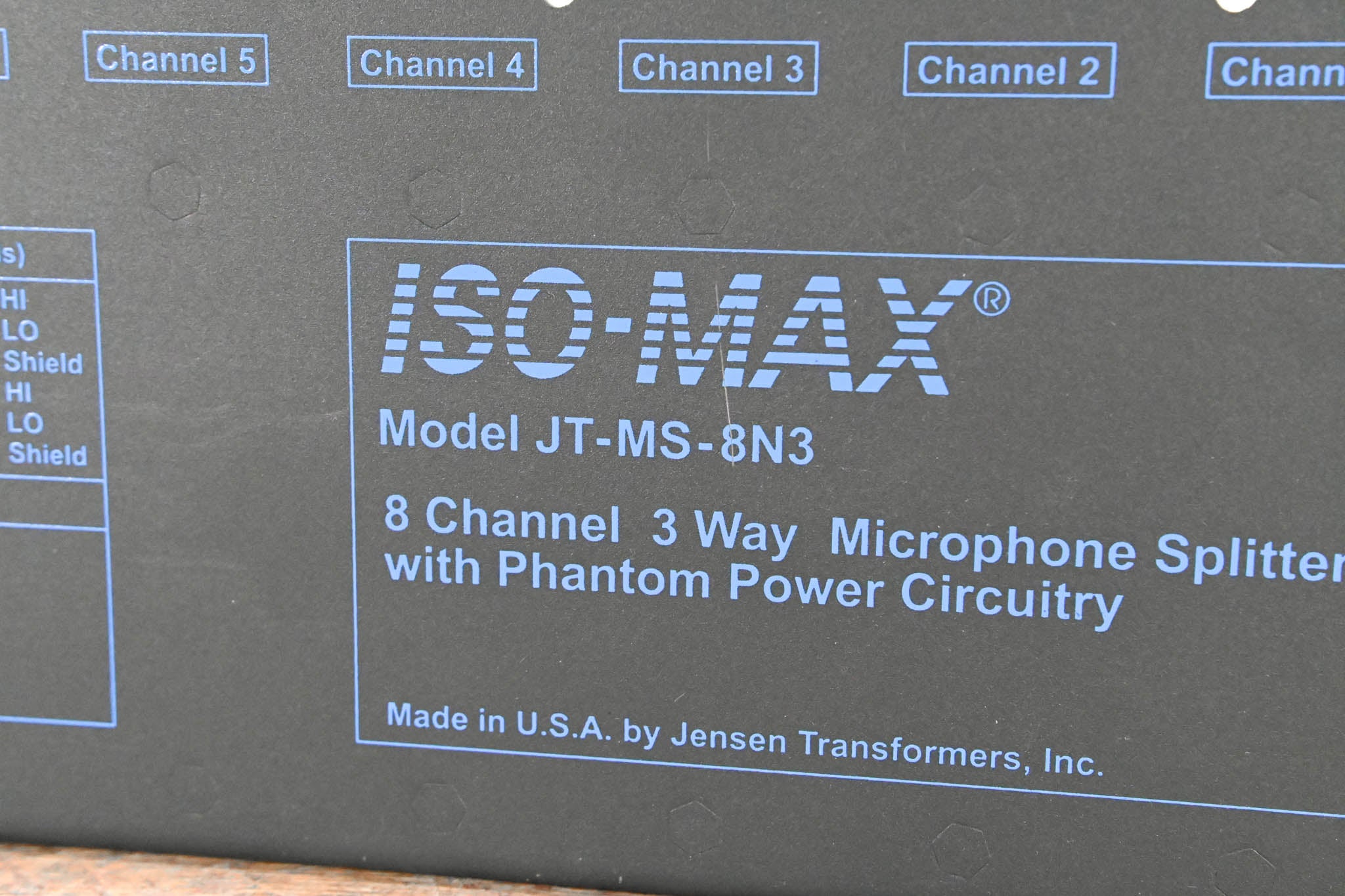 Jensen JT-MS-8N3 8-CH 3-Way Mic Splitter with Phantom Power Circuitry
