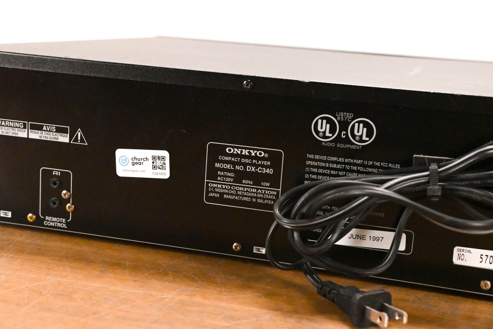 ONKYO DX-C340 6 Disc CD Changer Player