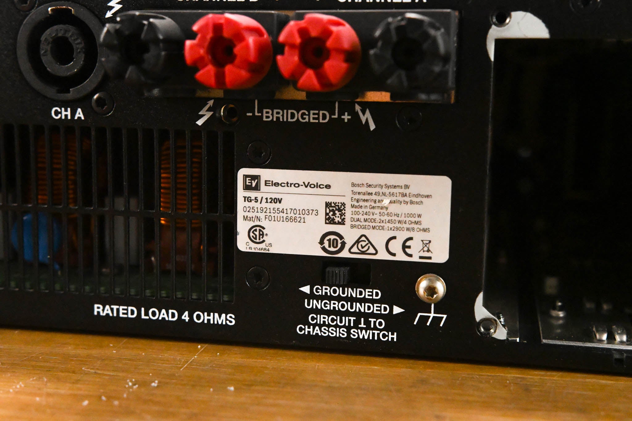 Electro-Voice (EV) TG-5 120V 2-Channel Tour Grade Power Amplifier