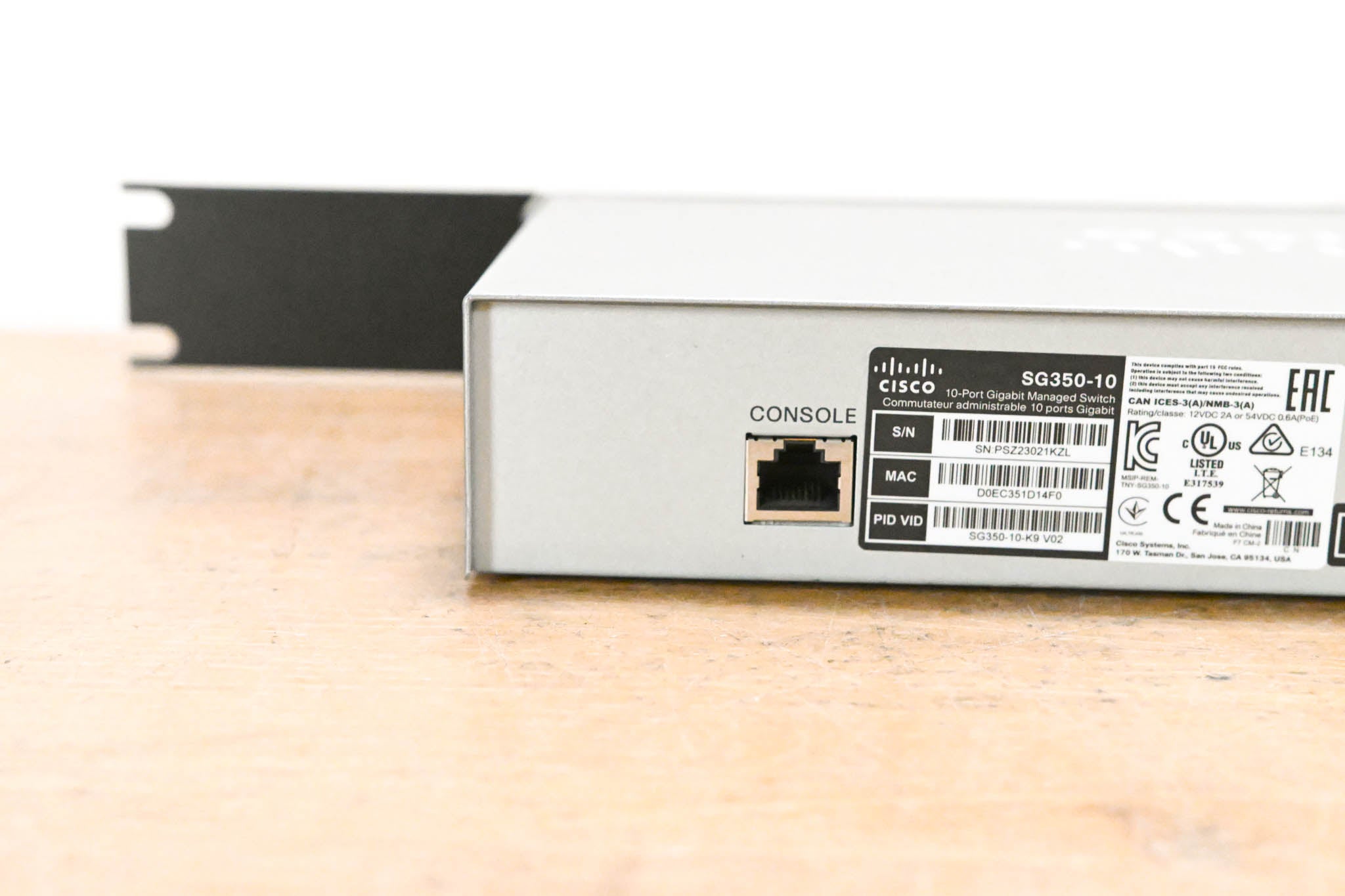 Cisco SG350-10 10-Port Gigabit Managed Switch (NO POWER SUPPLY)