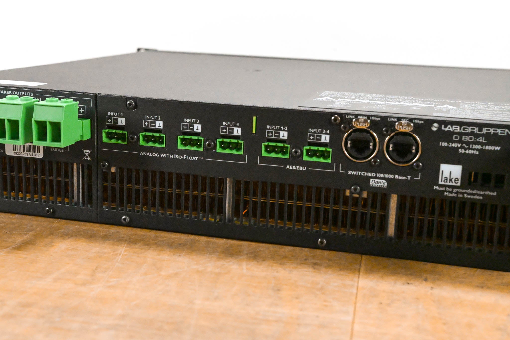 Lab Gruppen D 80:4L 8000W 4-Channel Power Amplifier w/ Lake DSP & Dante