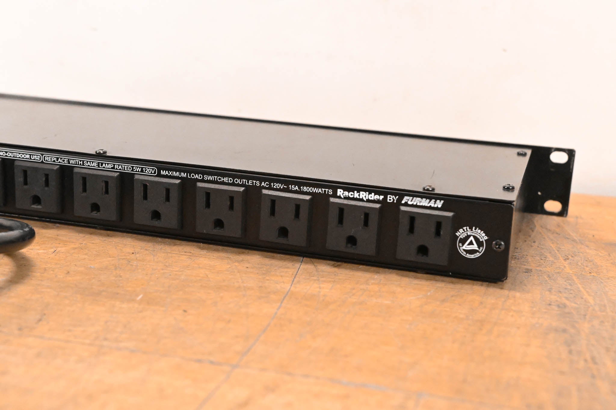 Furman RackRider RR-15PLUS 1RU Power Conditioner w/ Lights + V-Meter