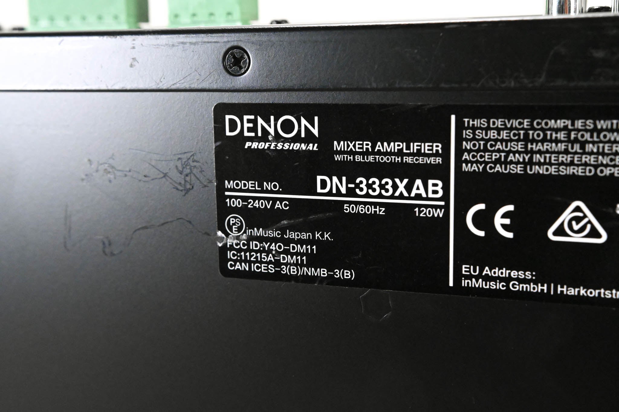 Denon DN-333XAB 6-Channel Line Mixer Amplifier with Bluetooth