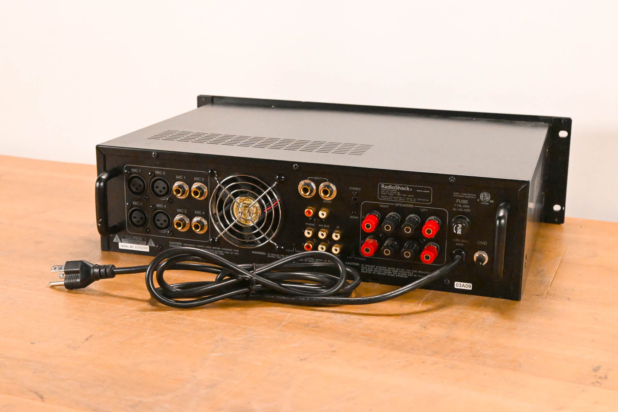 RadioShack MPA-250B Stereo PA Amplifier