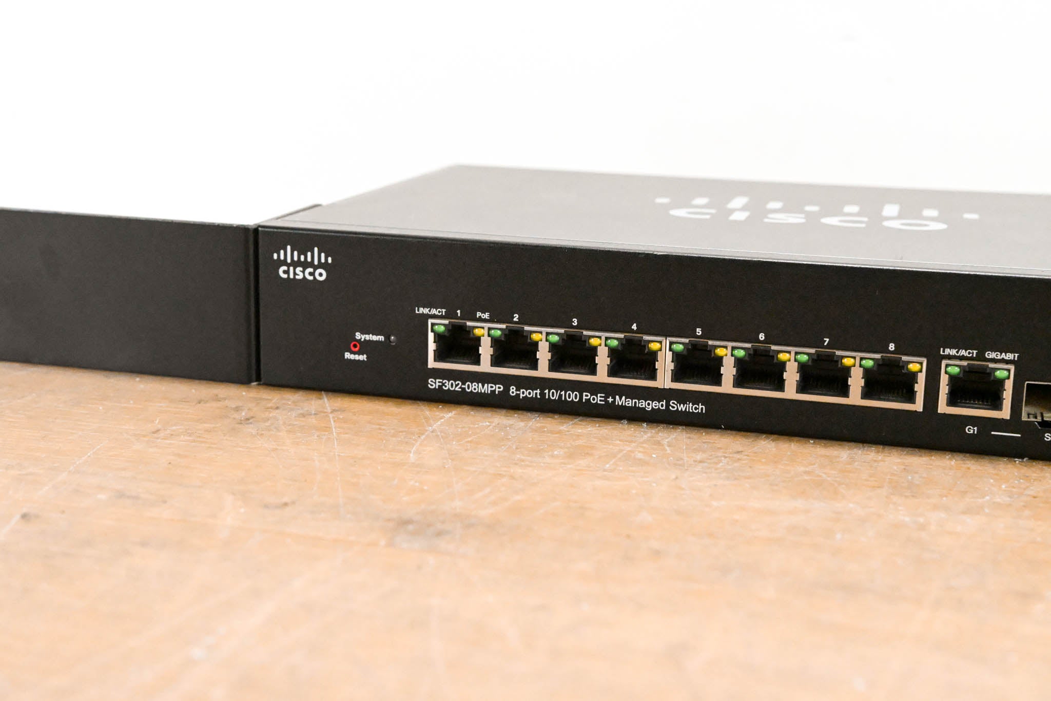 Cisco SF302-08MPP 8-Port 10/100 PoE+ Managed Switch (NO POWER SUPPLY)