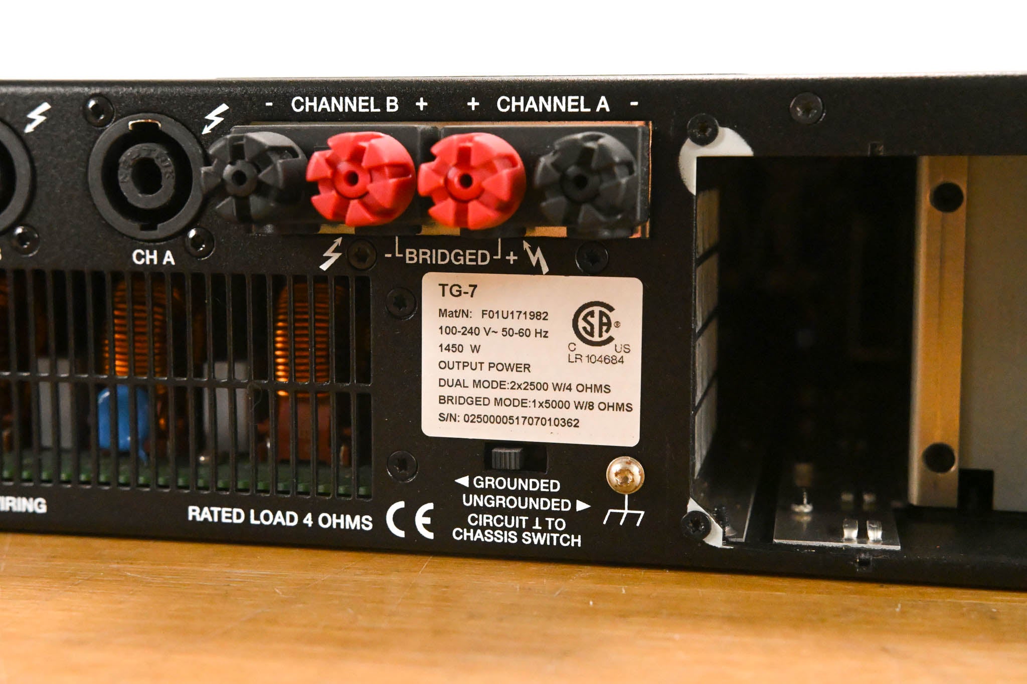 Electro-Voice (EV) TG-7 Tour-Grade Stereo Power Amplifier