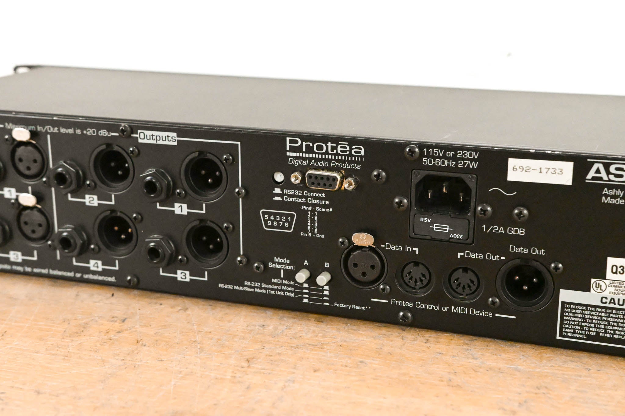 Ashly Protea System II 4.24GS 4-Channel Digital Graphic Equalizer Slave
