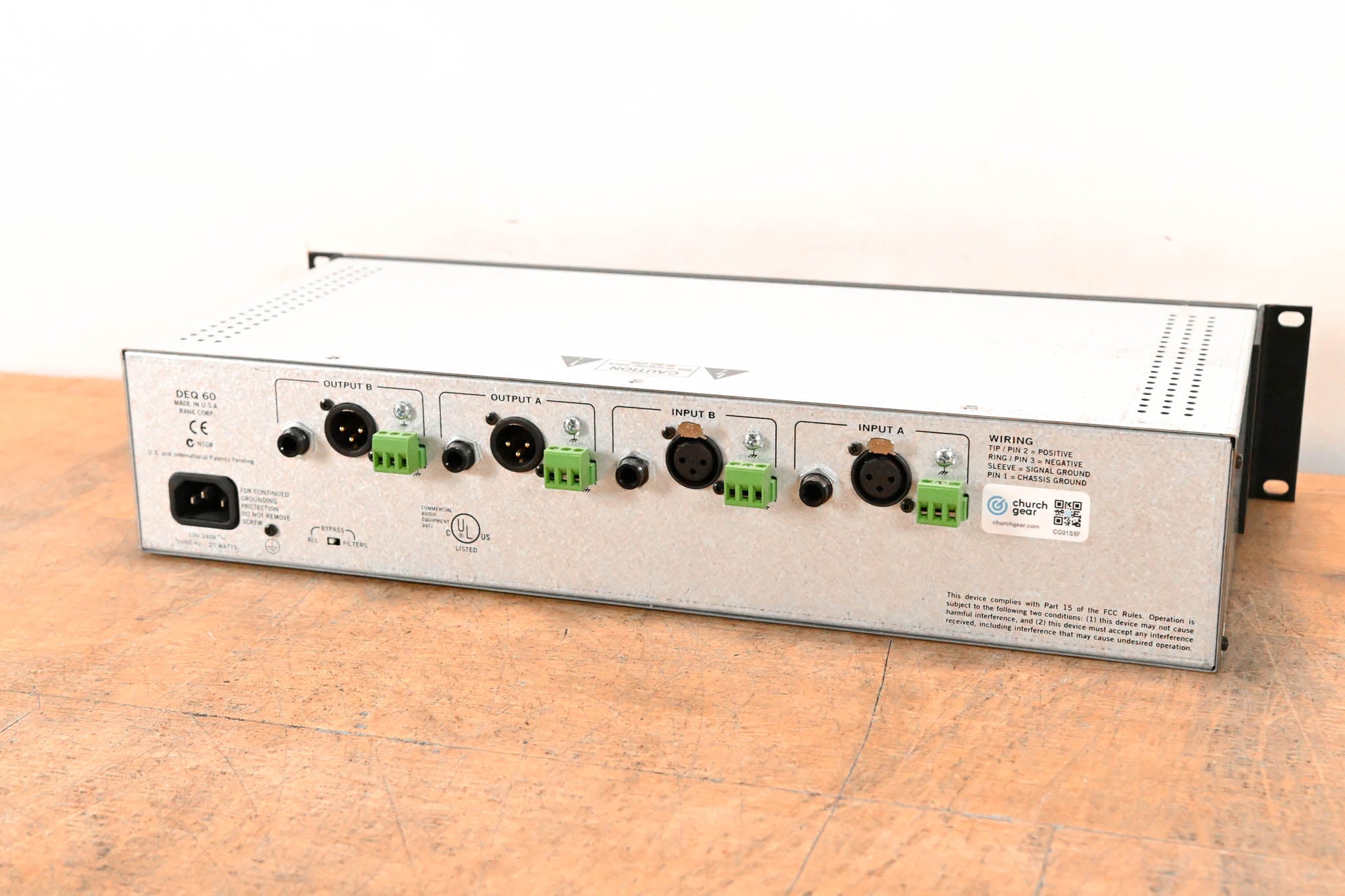 Rane DEQ 60 Dual Channel 30 Band Graphic Equalizer