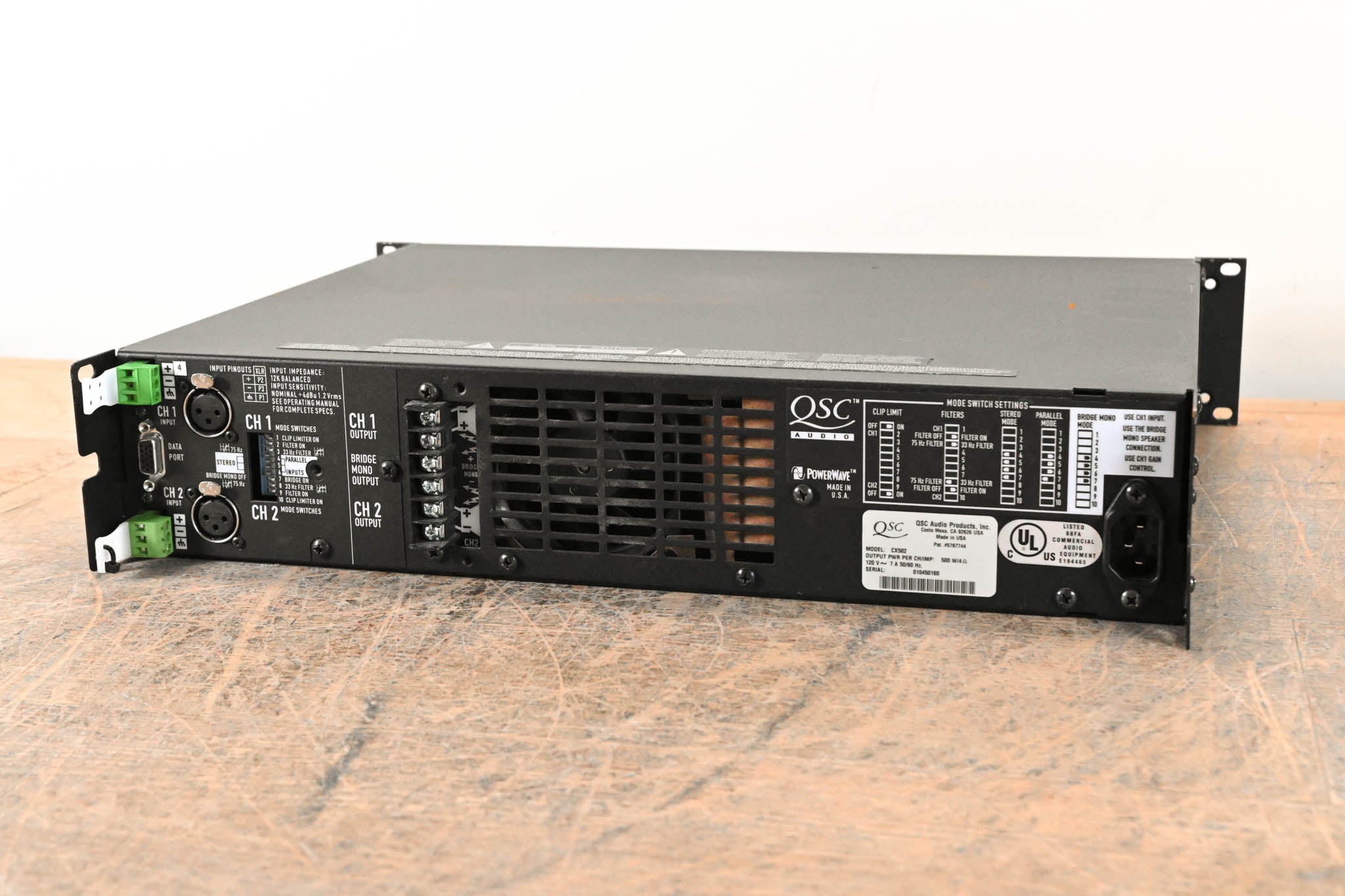 QSC CX502 2-Channel Power Amplifier