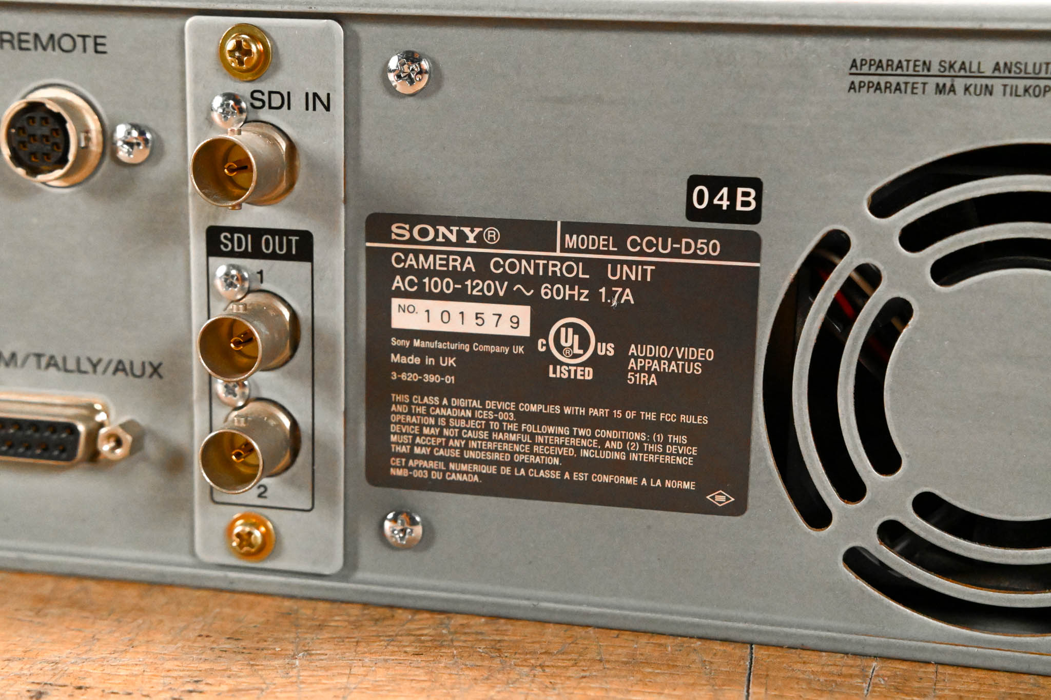 Sony CCU-D50 Camera Control Unit