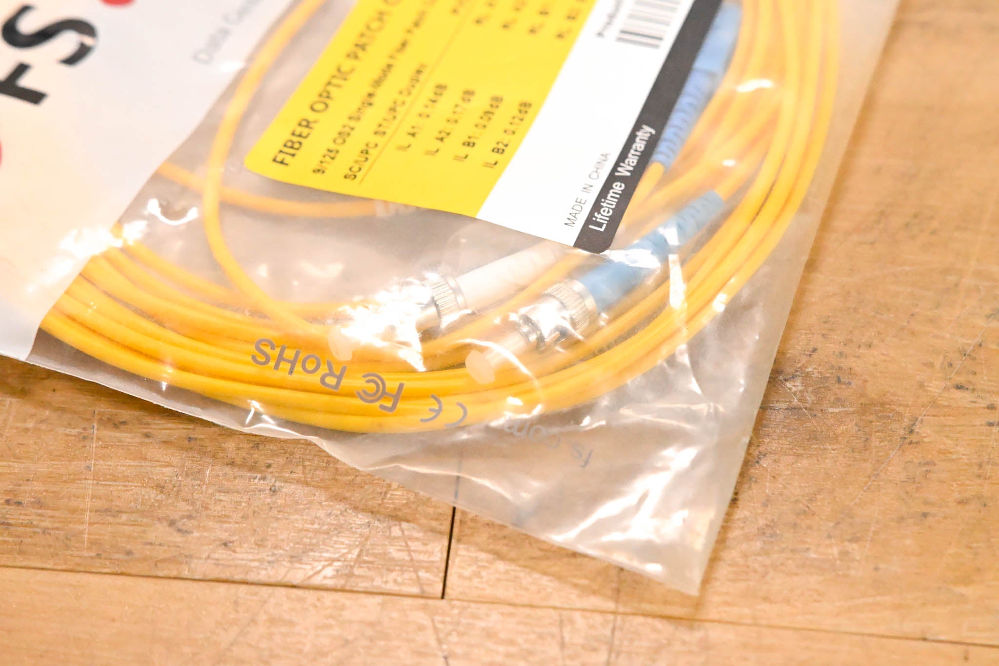 FS SC-ST OS2 Duplex Single Mode Fiber Cable - 3m