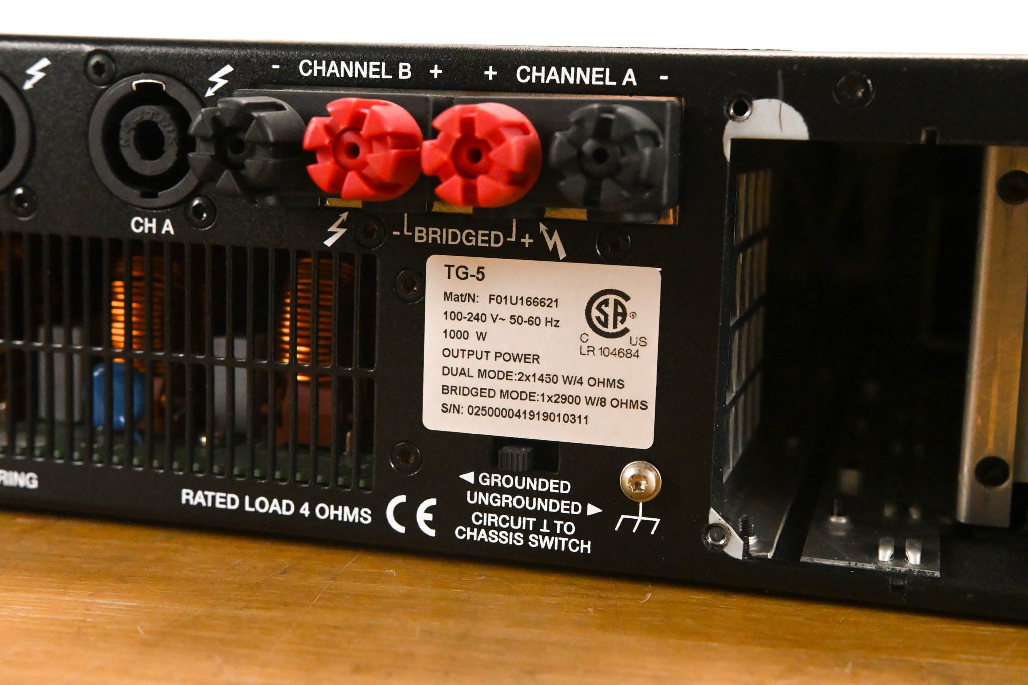 Electro-Voice (EV) TG-5 120V 2-Channel Tour Grade Power Amplifier