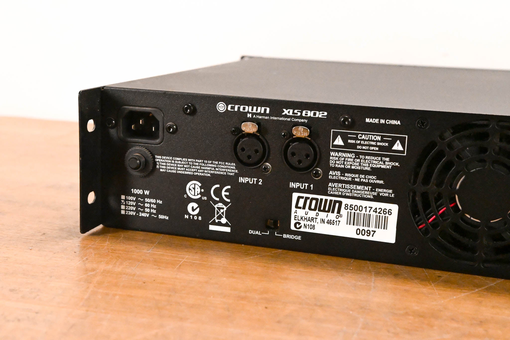 Crown XLS 802 2-Channel Power Amplifier