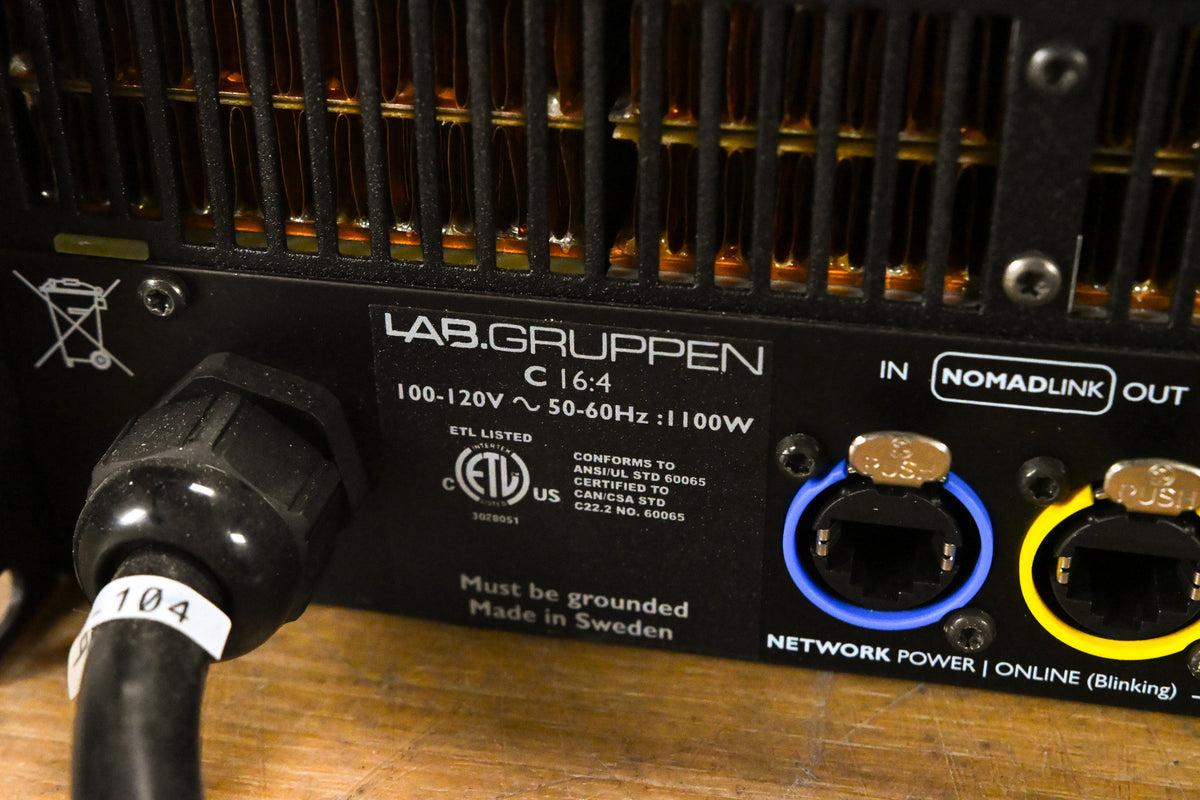 Lab Gruppen C 16:4 1600W Four-Channel Power Amplifier