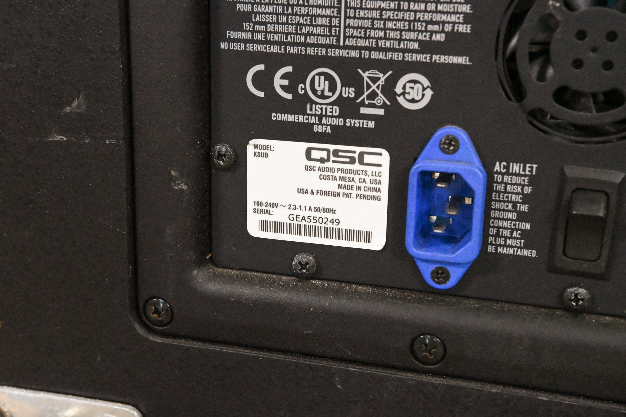 QSC KSub 1000W Dual 12" Powered Subwoofer