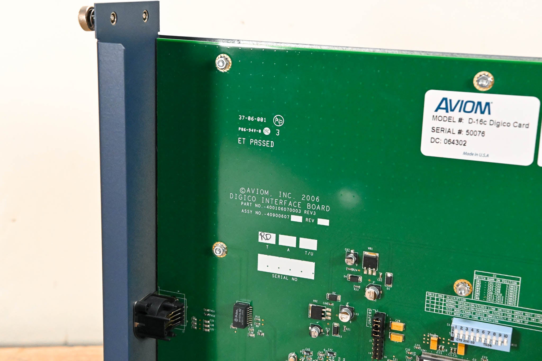 Aviom D-16c D2 Rack Aviom A-Net 16-Channel Cat5e Output Card