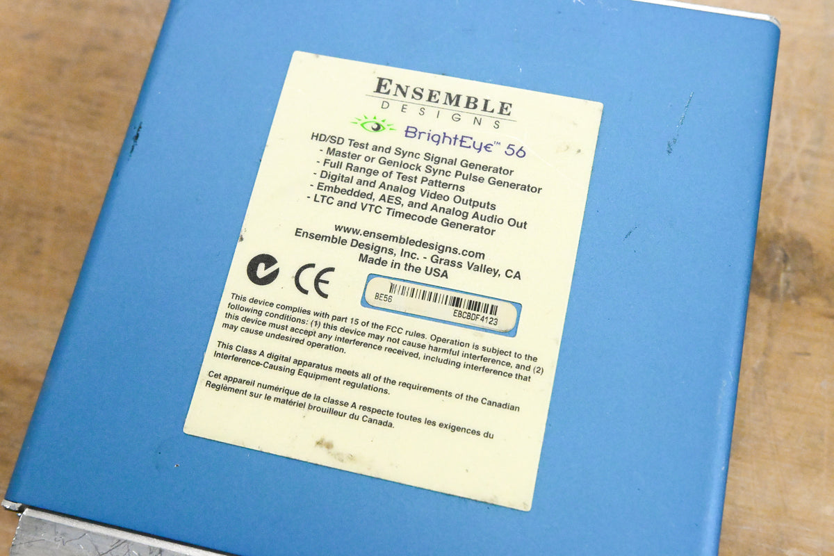 Ensemble Designs BrightEye 56 Test Signal & Sync Pulse Generator NO PSU