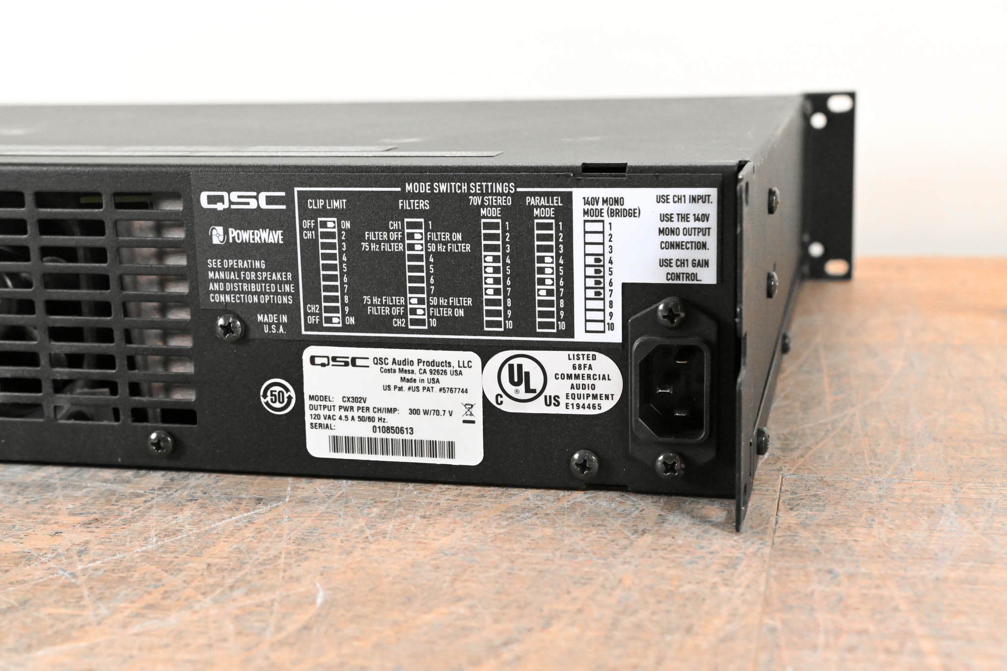 QSC CX302V 2-Channel Power Amplifier