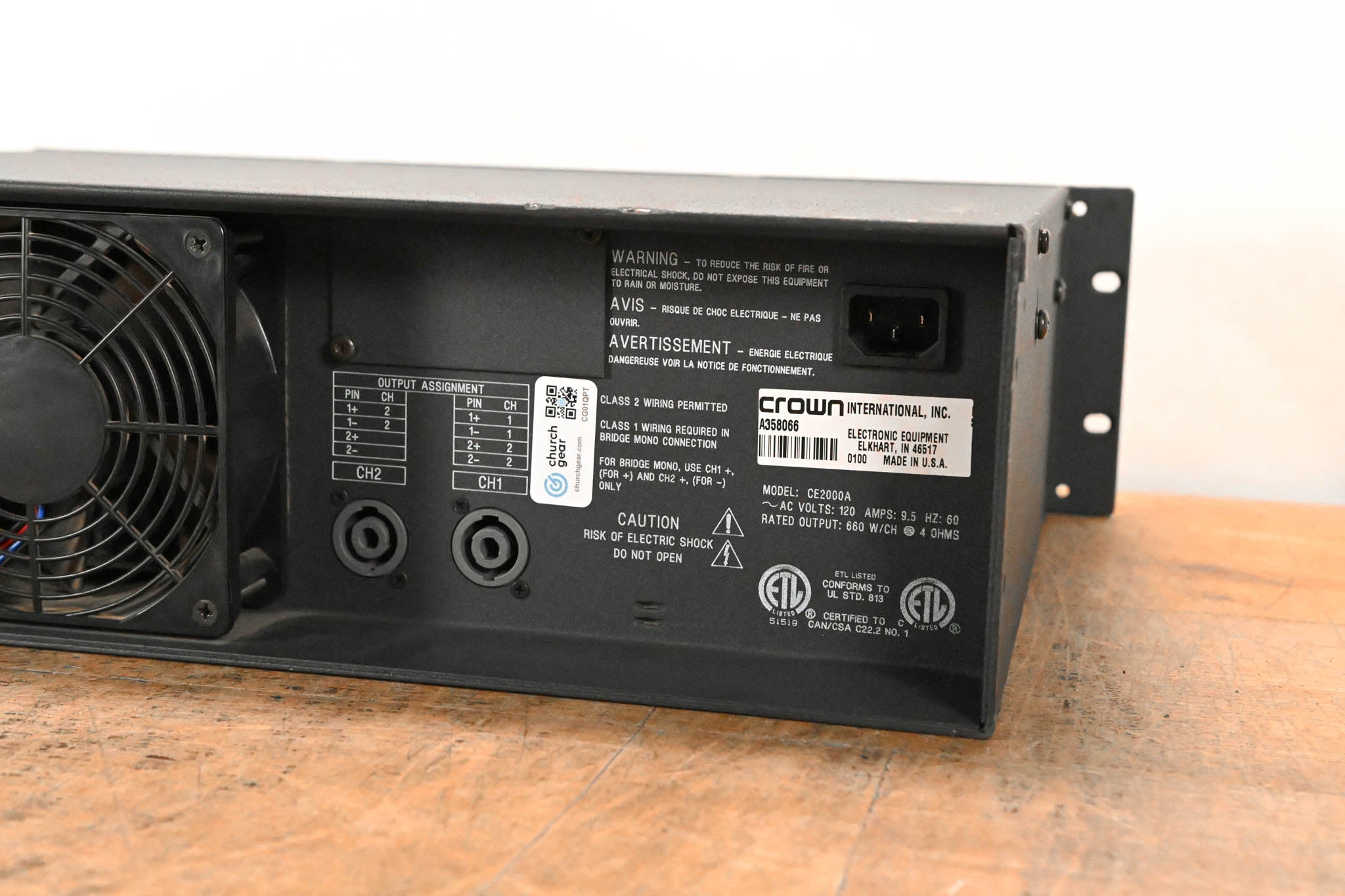 Crown CE2000 2-Channel Power Amplifier