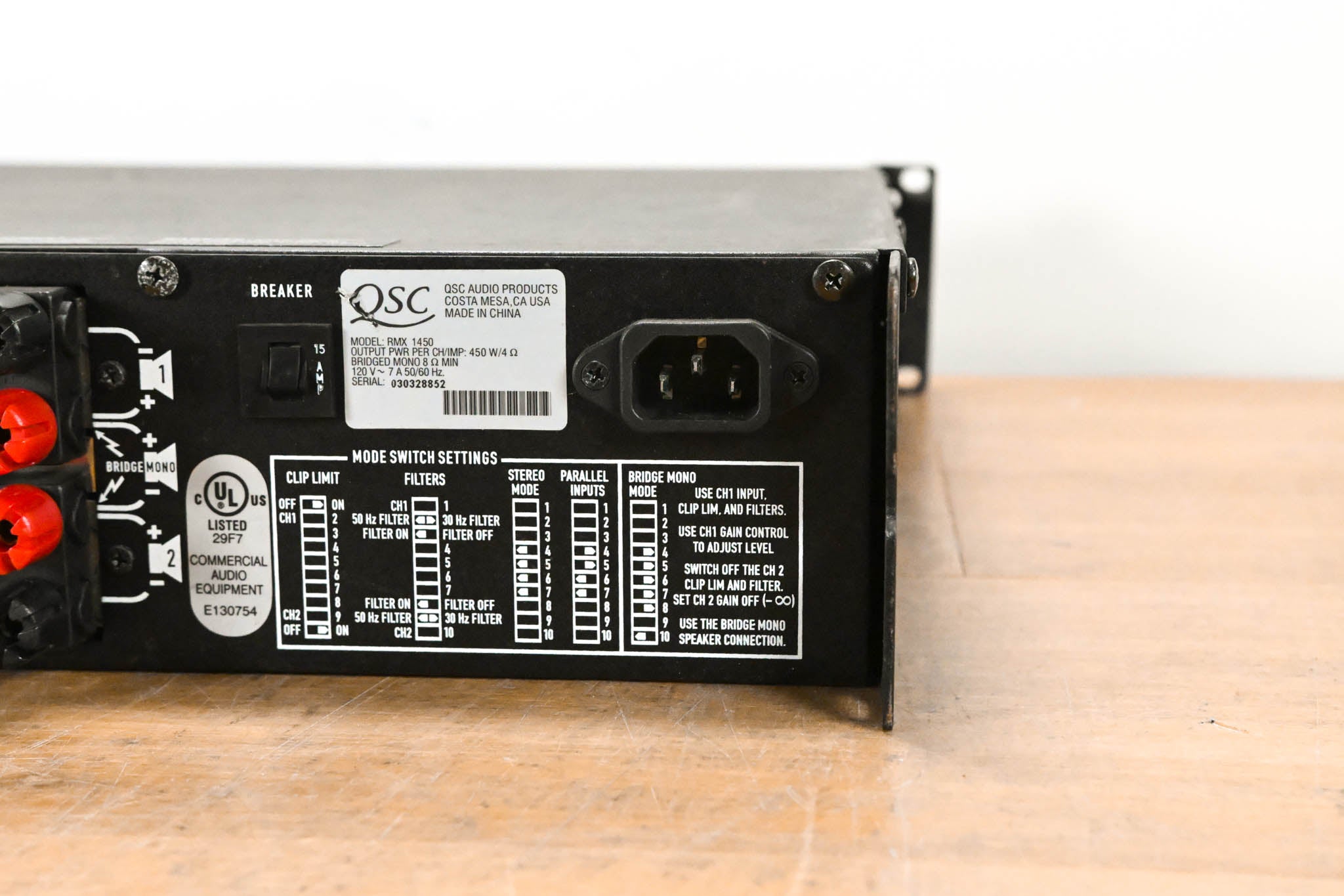 QSC RMX1450 2-Channel Power Amplifier