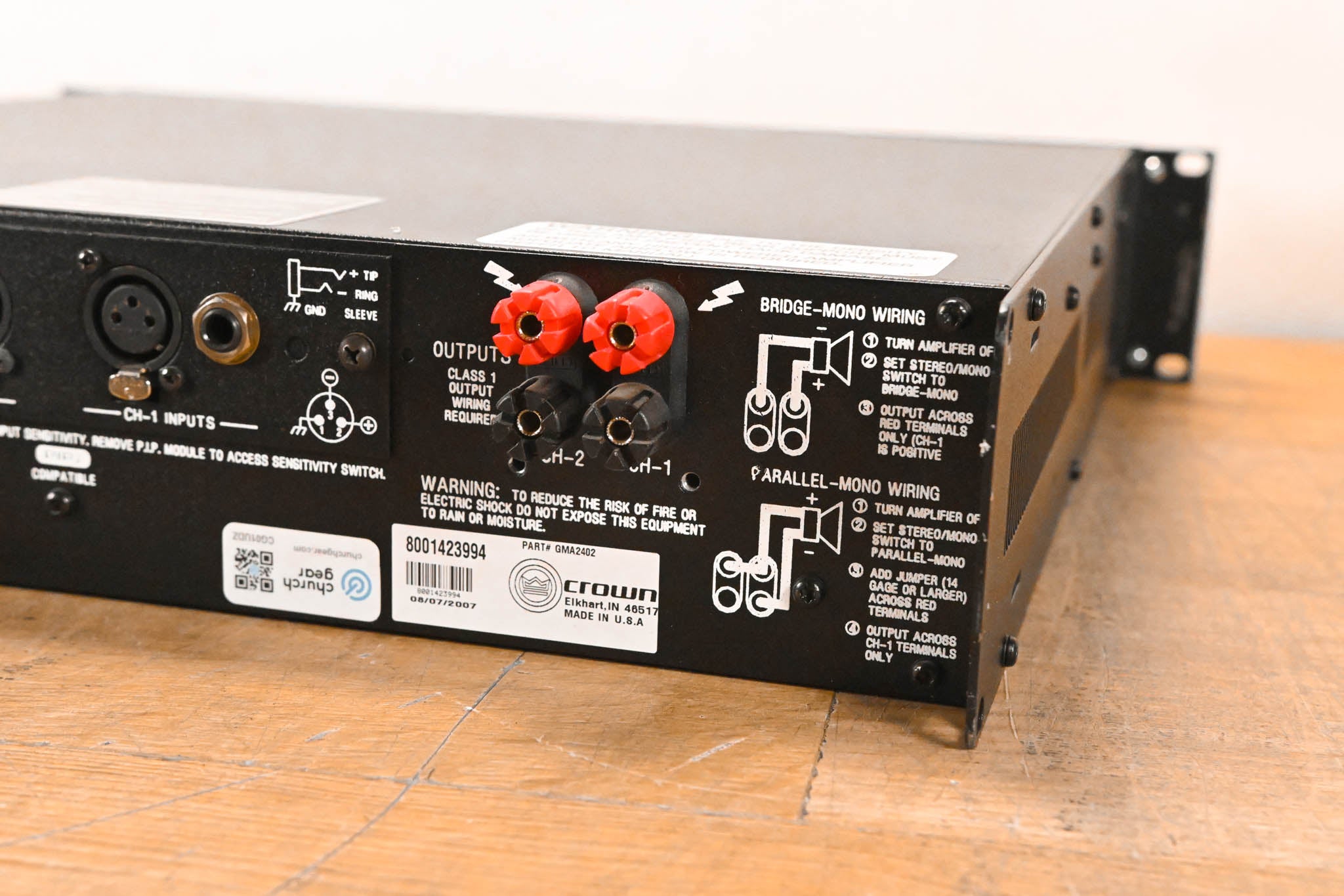 Crown Macro-Tech 2402 2-Channel Power Amplifier