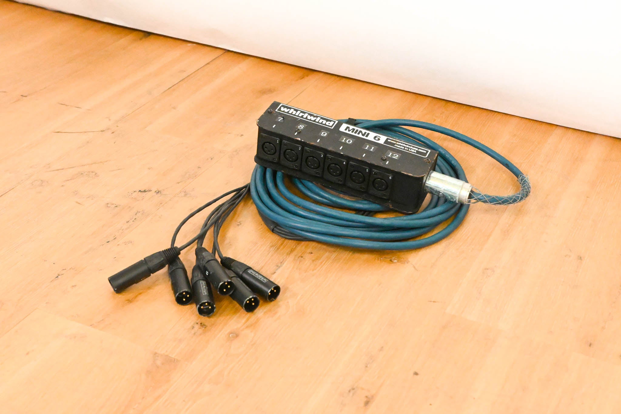 Whirlwind MS-6-M-NR-025 Mini 6 6-Channel Low-Profile Drop Snake - 25 ft