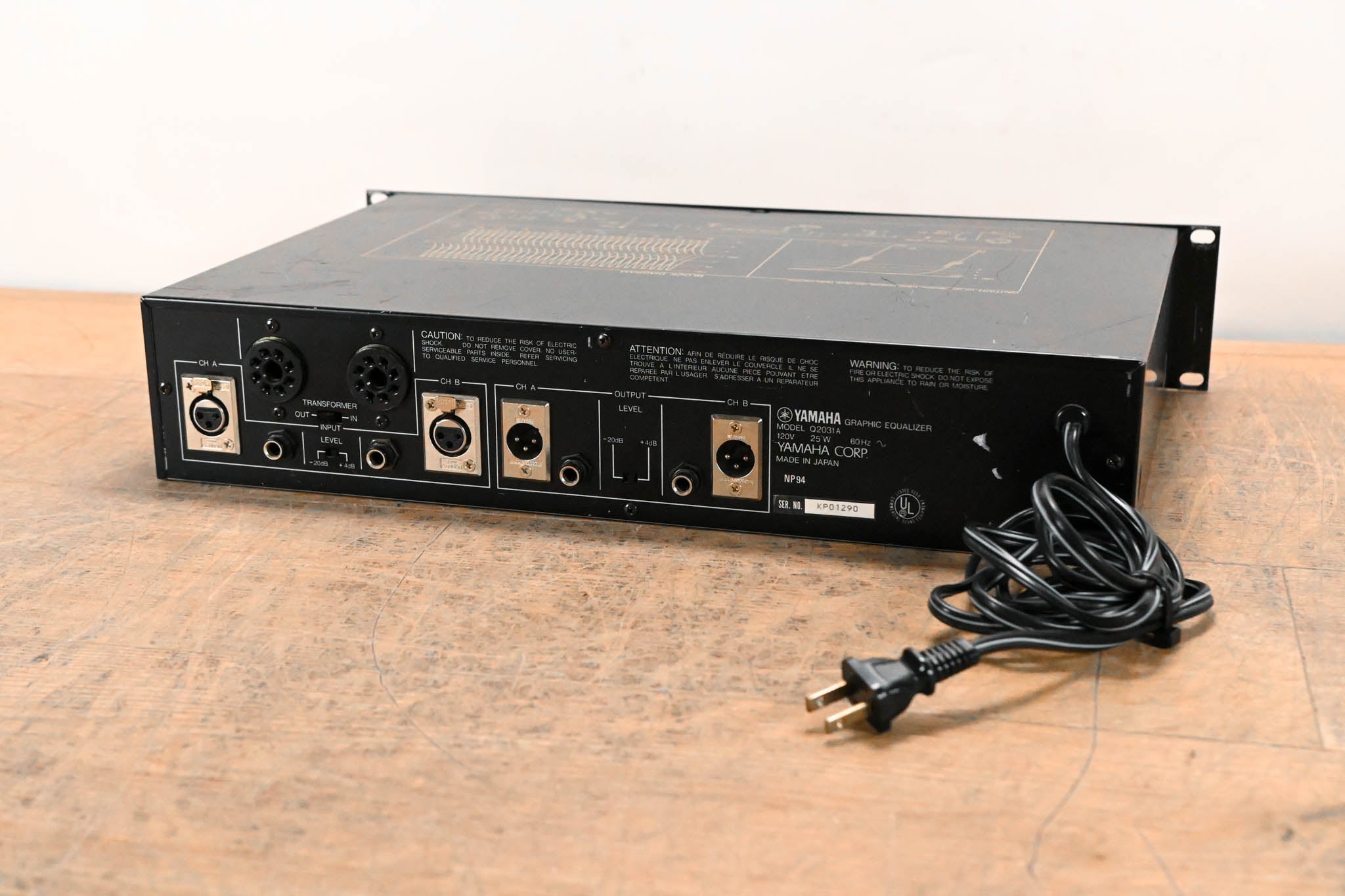 Yamaha Q2031A 2-Channel 31-Band Graphic Equalizer