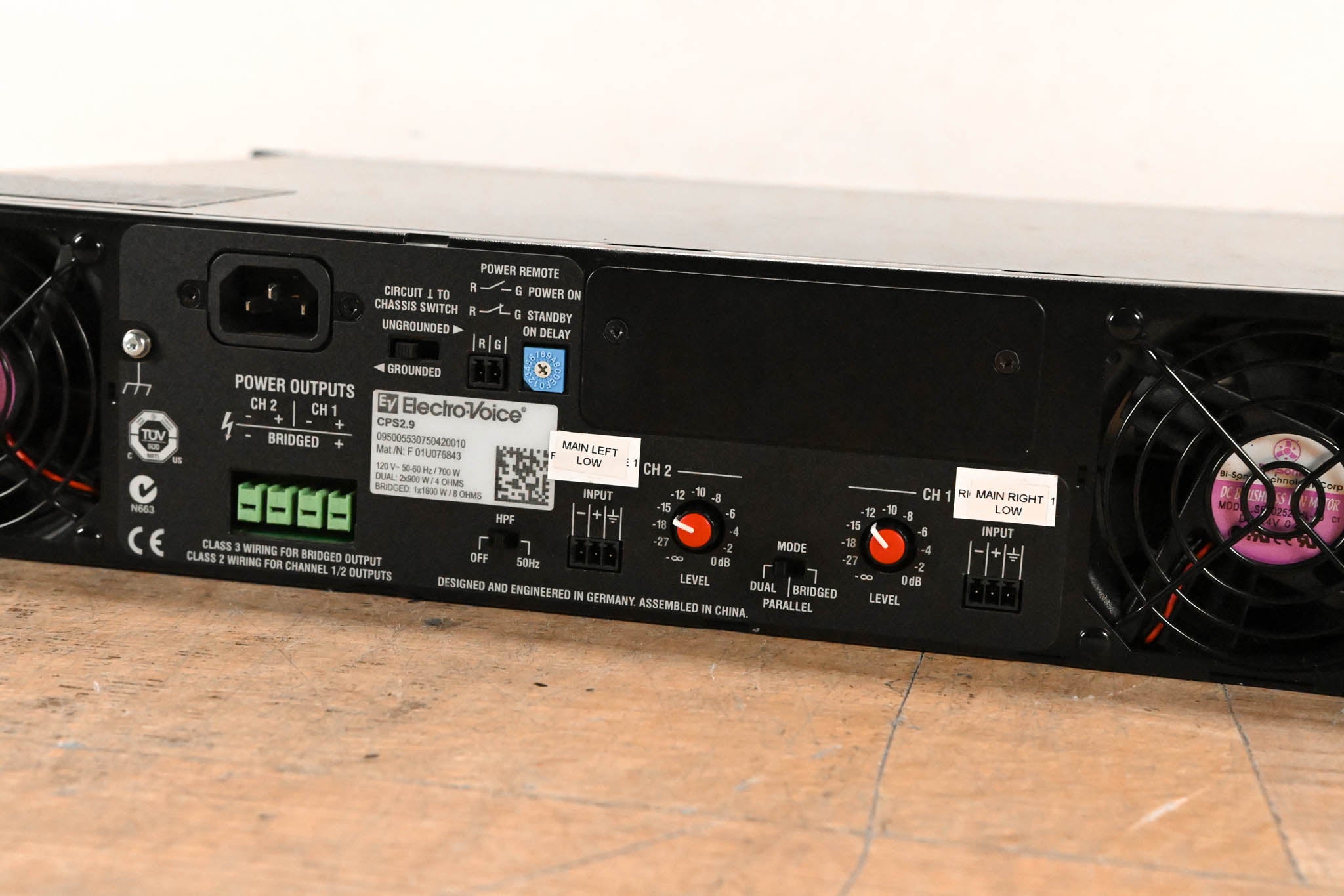 Electro-Voice (EV) CPS2.9 2-Channel Power Amplifier