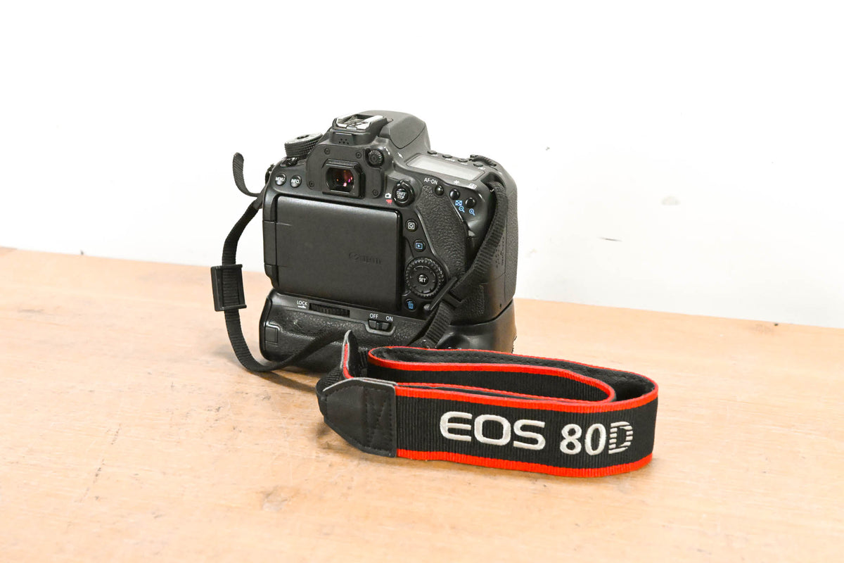 Canon EOS 80D DSLR Camera Body w/ Battery Grip