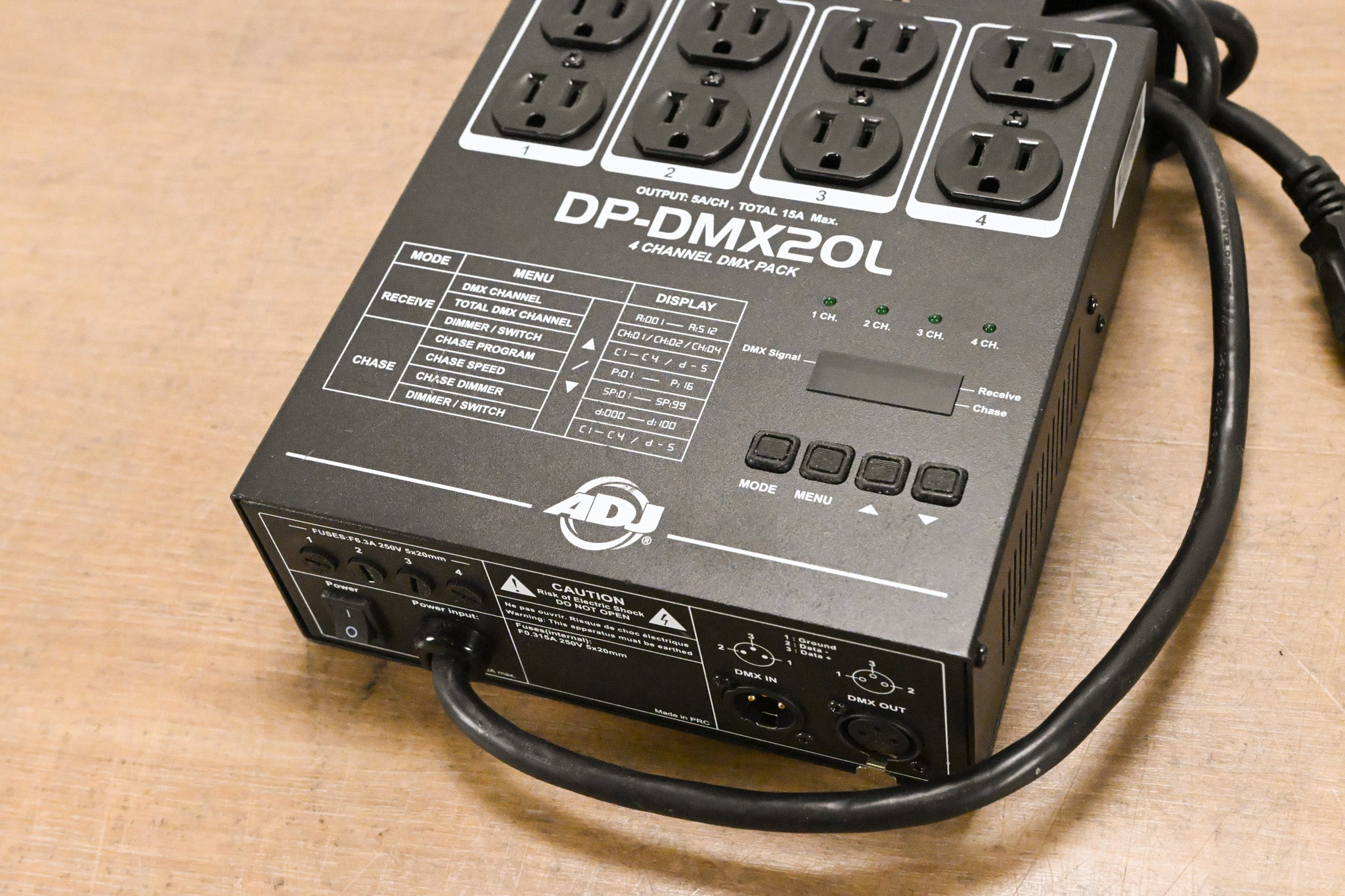 American DJ DP-DMX20L Four-Channel DMX Dimmer Pack