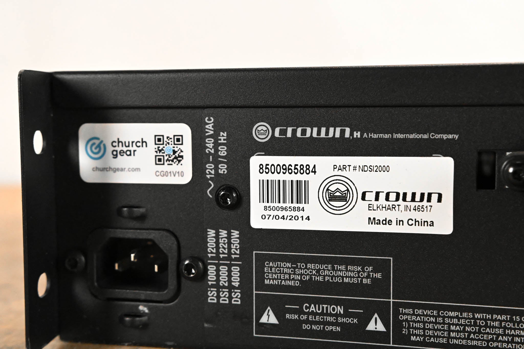 Crown DSi 2000 Two-Channel Power Amplifier