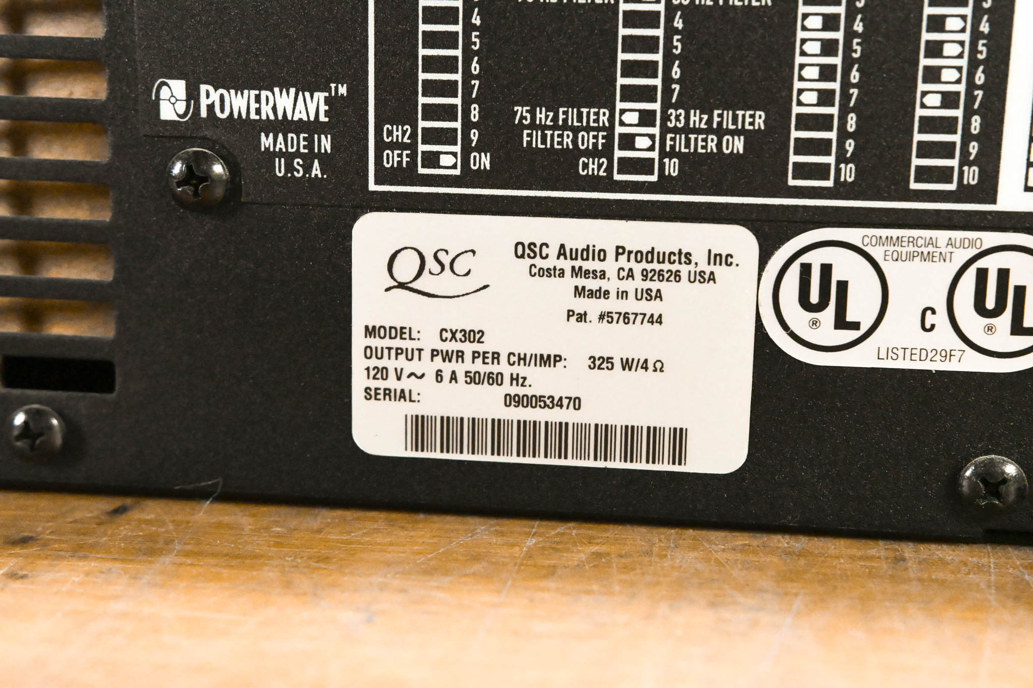 QSC CX302 2-Channel Power Amplifier